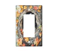 Fall Pelicans Plaque murale décorative pour interrupteur mural à bascule unique avec trou d'arbre d'automne pour cuisine et salle de bain