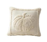 Fall Pillow Covers 18x18 18x18 Inch Soft Plush Orange Harvest Pumpkin