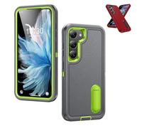 Fall-Proof Full Protection Case for Samsung Galaxy, Full-Body Shockproof Dustproof Cover, Invisible Bracket Anti-Drop Protective Case (Gray,S22 Plus)