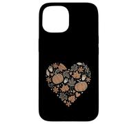 Fall Pumpkin Fall Leaves Acorns Hearts Rustic Fall Autumn Coque pour iPhone 15