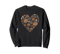 Fall Pumpkin Fall Leaves Acorns Hearts Rustic Fall Autumn Sweatshirt