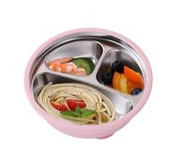 Fall-Resistant Bowl, Portable Feeding Set, 8.7x7.1 Inches Handheld Size with Airtight Lid, Durable Metal Childcare Accessory, Modern Style with Insulated Walls, Gift for Camping and Picnics
