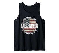 Fall River Massachusetts, Drapeau américain Vintage Débardeur