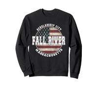 Fall River Massachusetts, Drapeau américain Vintage Sweatshirt