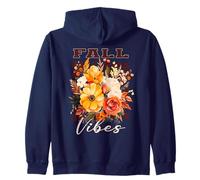 Fall Vibes Trendy Vintage Automne Rétro Joli Floral Sweat à Capuche
