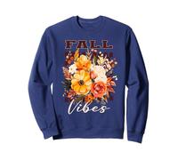 Fall Vibes Trendy Vintage Automne Rétro Joli Floral Sweatshirt