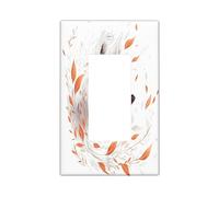 Fall Wolf Plaque décorative pour interrupteur à bascule unique, plaque frontale électrique abstraite en feuille d'érable d'automne pour cuisine, salle de bain, décoration d'interrupteur animal