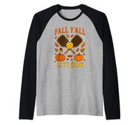 Fall Y'all, Let's Dink Pickleball Jeu de Mots d'automne Manche Raglan