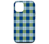 Fallcore Tartan Academia Esthétique Vert Bleu Marine Coque pour iPhone 12/12 Pro