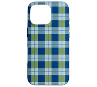 Fallcore Tartan Academia Esthétique Vert Bleu Marine Coque pour iPhone 16 Pro