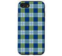 Fallcore Tartan Academia Esthétique Vert Bleu Marine Coque pour iPhone SE (2020) / 7/8