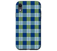 Fallcore Tartan Academia Esthétique Vert Bleu Marine Coque pour iPhone XR