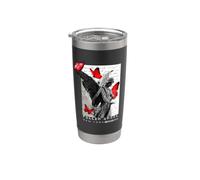 Fallen Angel, Dark Romance, ailes de papillon rouges, ambiance Y2K Gobelet isotherme en acier inoxydable double paroi