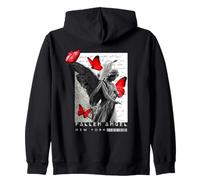 Fallen Angel, Dark Romance, Ailes de Papillon Rouges, Ambiance Y2K Sweat à Capuche