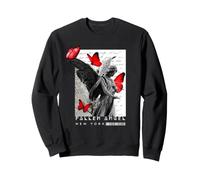 Fallen Angel, Dark Romance, Ailes de Papillon Rouges, Ambiance Y2K Sweatshirt