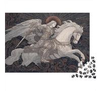 Fallen Angel Warrior on Cheval | pour Adultes || 52x38cm/1000pcs Puzzles Jeux Éducatifs Puzzles De Décoration Intérieure
