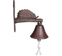 Esschert Design – Sonnette de porte Fallen Fruits DB23 Marron, cloche hérisson en fonte