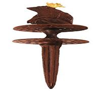Fallen Fruits Esschert Design TG34 Frog Prince Guide de Tuyau d'arrosage Marron Antique avec Couronne dorée, 34,3 cm de Hauteur