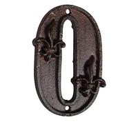 Numéro de maison - ESSCHERT DESIGN - Modèle 0 - Fonte - Rouge - 11,4x7x1cm