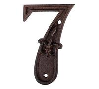 N° de maison - marquage 7 - en fonte - couleur marron - à visser - hauteur 12 cm - Chapuis DB62-7