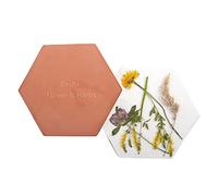 Fallen Fruits Presse à fleurs et herbes | Presse hexagonale lourde en terre cuite au micro-ondes