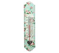 Esschert Design – Thermomètre Fallen Fruits RD54 – À décor de roses – Rose