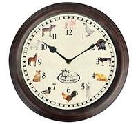 Esschert Design Horloge avec sons d'animaux de ferme