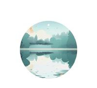 Fallen Leaves on a tranquil lake Lot de 4 cartes parfumées à suspendre pour armoire, salle de bain, voiture, désodorisants longue durée