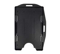 Fallen One Lot de 10 porte-badges en plastique rigide double face horizontal et vertical pour 2 cartes 2 Pack noir