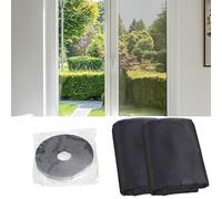 FALLENHELD Moustiquaire fenêtre - 100 x 100 cm - Noir - Avec bande autocollante - Montage facile sans perçage - Protection anti-insectes