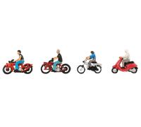 FALLER 151669 Personnage De Modélisme Scala H0 Pour Moto (4 Pièces)