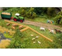 FALLER 155911 - Ensemble Animaux Vaches, Chevaux, Moutons - Voie : N - Figurines & décorations pour modélisme ferroviaire - Échelle 1:160