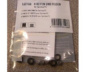Faller 163108 Lot de 4 pneus et Jantes pour Sprinter / T5 Modélisme Accessoires Multicolore
