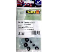 Faller 163116 Roues complètes (essieu arrière) pour Camion Man 635 Kit de modélisme