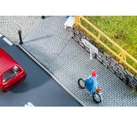 FALLER Feuille de décor en relief trottoir pavé 300 x 120 mm - HO 1/87 - FALLER