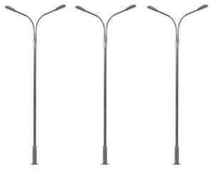 Faller 180101 Réverbère LED Double Bras 100mm (3)
