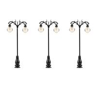 Faller H0 Réverbère de parc double modèle fini 180107 3 pc(s)