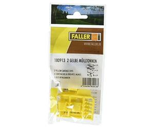 Faller 180913 Garbage Bins 2scenery And Accessories, Yellow
