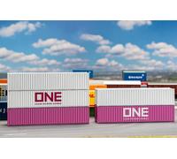 Faller 182152 40' Container ONE, lot de 5, ép. VI, H0 1:87, NEUF dans son...