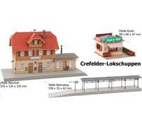 FALLER 190072 3-er Jeu Gare Bruderstadt Avec Quai Et Kiosque Neuf Emballage