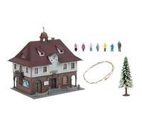 FALLER 190093 Échelle Ho Action Set: Mairie Avec Caractères (Version Hiver)