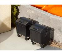 FALLER 2x containers à déchets noirs - HO 1/87 - FALLER 180933