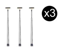 FALLER 3x lampadaires LED, blanc chaud poteau treillis - HO 1/87 - FALLER 180118