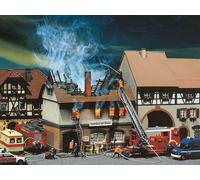 FALLER Auberge en feu échelle HO 1/87 - FALLER 130429