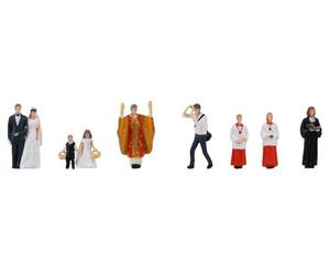 FALLER Couple de mariés avec curé