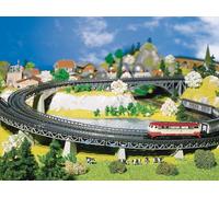 FALLER Elément de rampe courbe 1 voie R1 (x4) - N 1/160 - Faller 222542