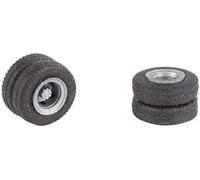 Faller FA 163117 2 Roues complètes (essieu arrière) pour Van et Bus Kit de modélisme Accessoires Multicolore