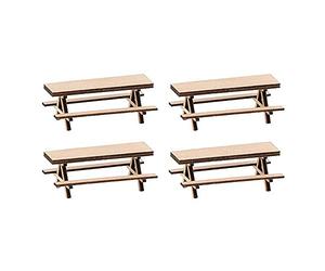 Faller FA180304 Lot de 4 bancs de Pique-Nique Multicolore