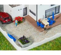 FALLER Feuille de décor en relief pavés gris mouchetés 300 x 120 mm - N 1/160 -