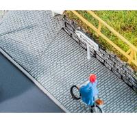 FALLER Feuille de décor en relief trottoir pavé 300 x 120 mm - HO 1/87 - FALLER